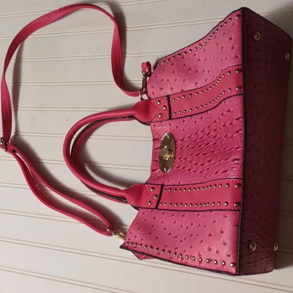 Unbranded Bags Unbranded Pink Ostrich Pursebag Poshmark